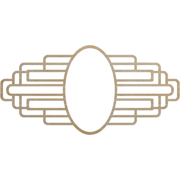 Ekena Millwork Elizabeth Wood Fretwork Pierced Medallion, 28"W x 14"H x 7 3/4"IW x 13 1/4"IH x 1/4"T, Hickory CMWP28X14X0250EBHI - main